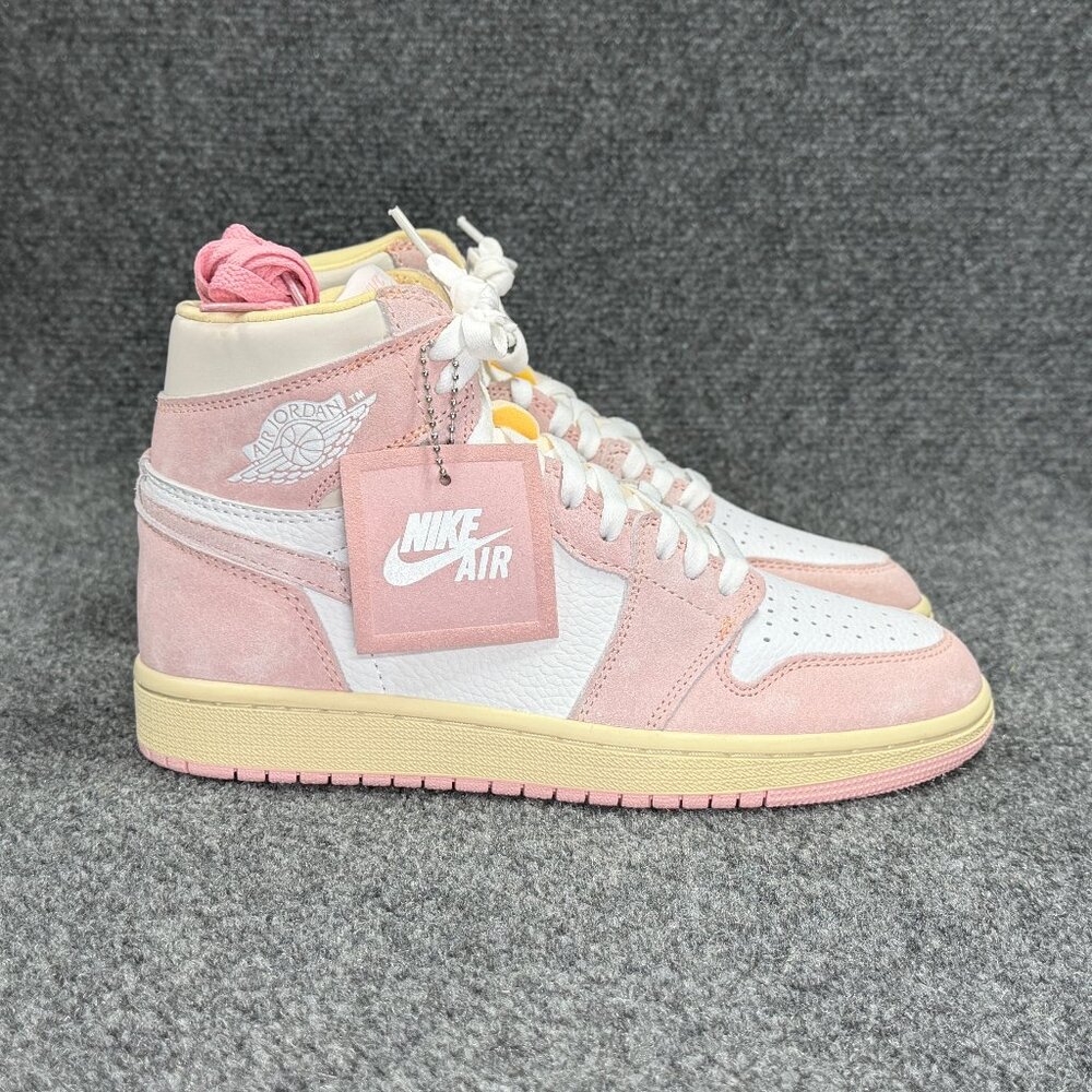 Air Jordan 1 Retro High OG Shoes Men's 7 Washed Pink White Athletic Sneakers
